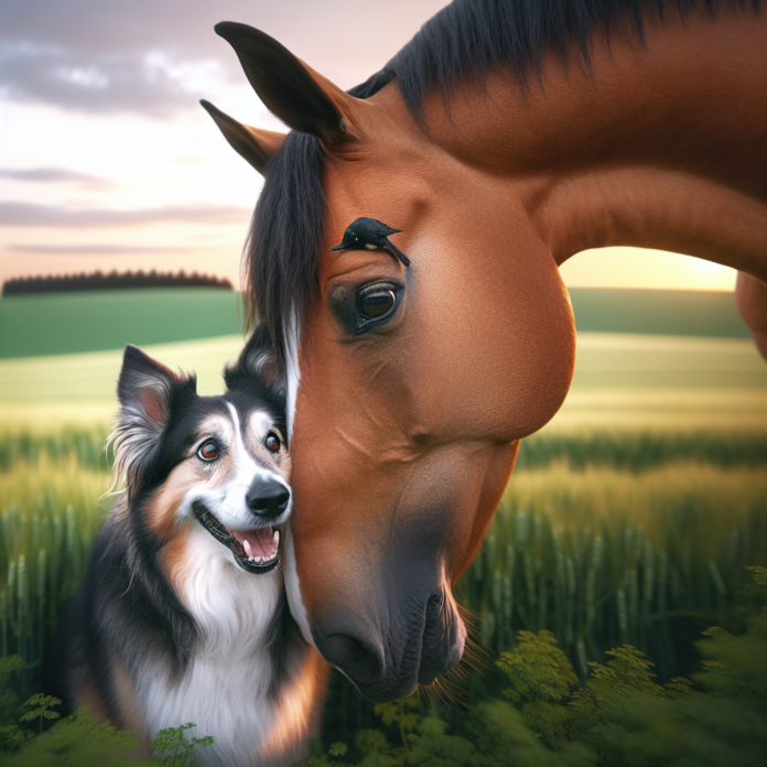 Amicizia indissolubile tra cane e cavallo | video