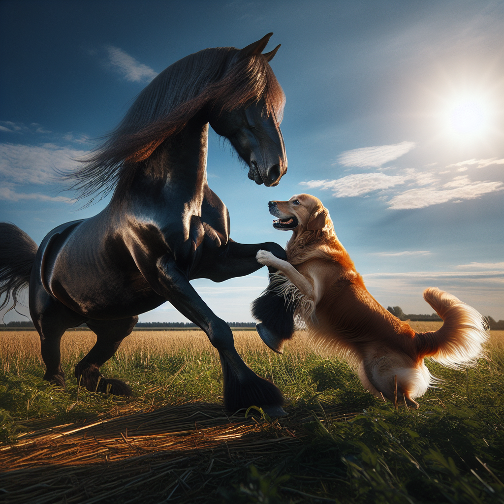Amicizia indissolubile tra cane e cavallo | video
