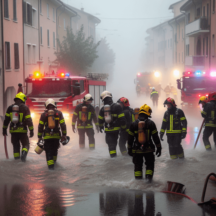 Interventi dei Vigili del Fuoco durante il maltempo a Vicenza