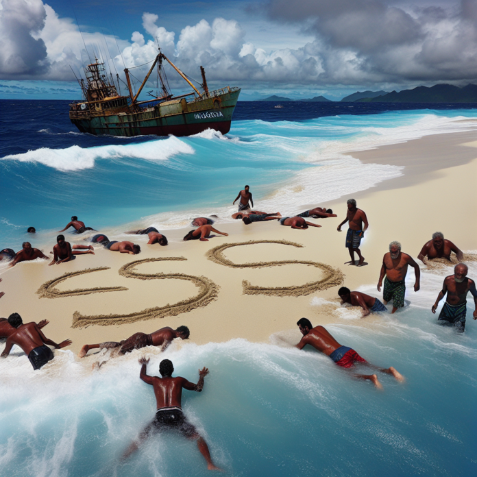 Naufragio in Micronesia: tre pescatori salvati dopo sette giorni grazie a un messaggio sulla sabbia