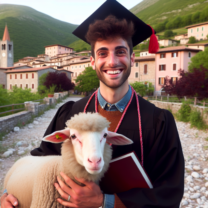 A Carpino, un laureato diventa pastore: 